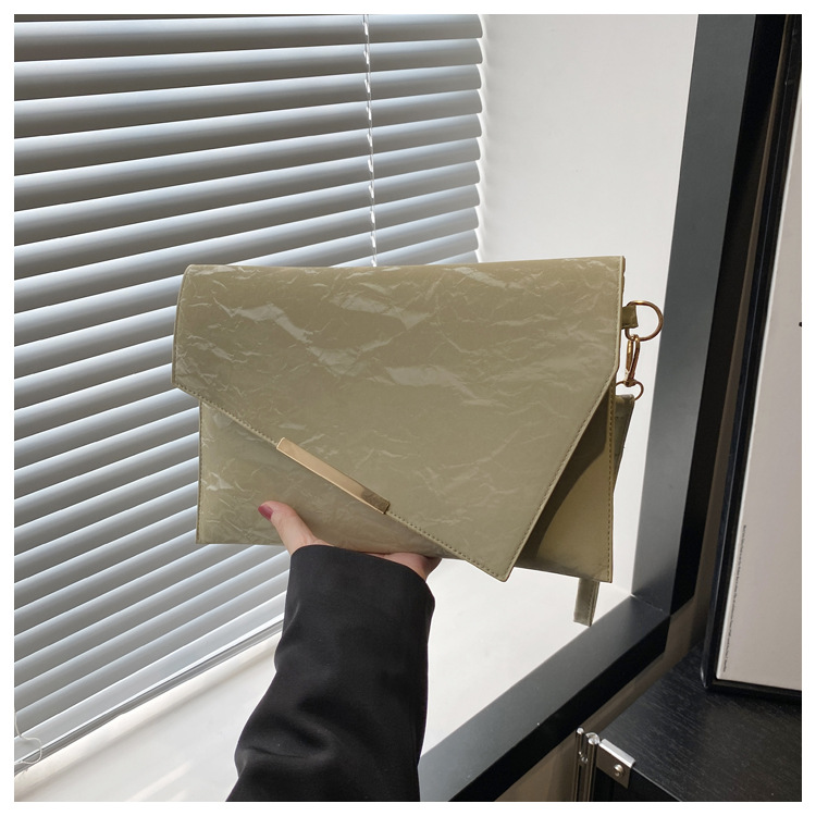 112g Weight Sewing Thread Fashion Element Magnetic Buckle Closure Type Top Handle Strap Type Envelope Bag Bags Type Office, Party Occasion Pu Leather Material Solid Color Pattern All Seasons Season Women's Gender Elegant Style Square Shape Pu Leather Solid Color Sewing Thread Square Clutches 21