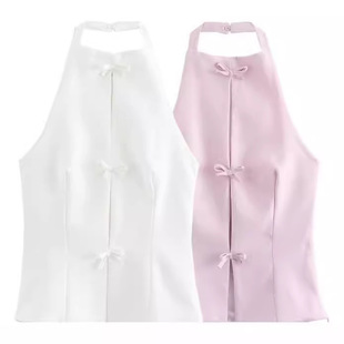 24 New Summer Style Bow-Tie Halter Neck Slim Backless Vest Tops for Women 10455