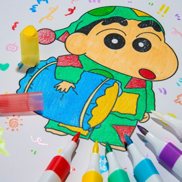 Niños transfronterizos explosivos flash acrílico lápiz de pintura de graffiti estudiantes de escuela primaria lápiz de acrílico flash blando