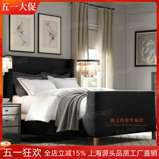 In-Stock Simple Modern Nordic 1.5m Fabric Bed American Bed Neoclassical 1.8m Soft Bed High-End Double Bed