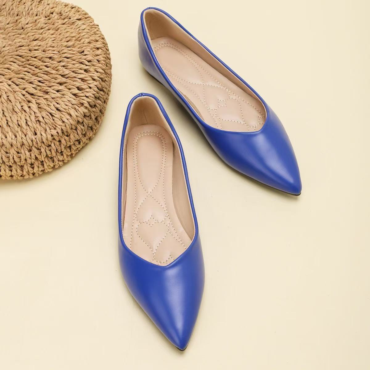 春秋细高跟女士时装通勤单鞋OL浅口一脚蹬女批发尖头百搭