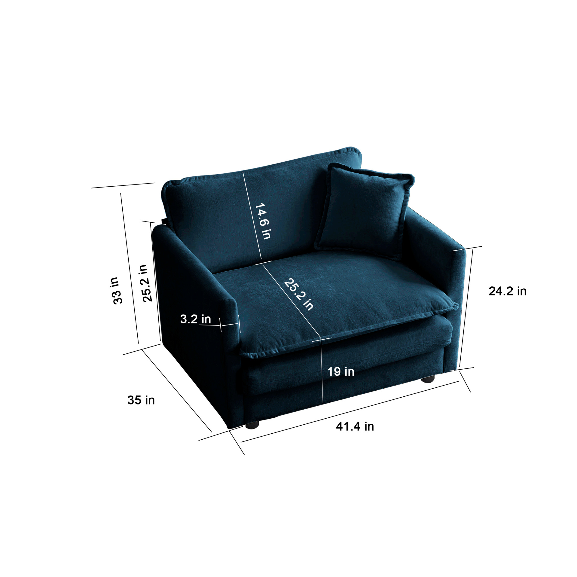 Sofá nórdico minimalista lujoso sofá balcón sala de estar pequeño sofá de tela doble sofá multifuncional trailera sofá image 3