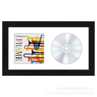 跨境手工CD唱片收纳画框可摆挂式音乐专辑收藏架黑胶展示相框定制