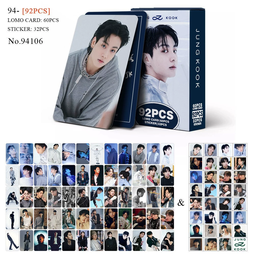 Иностранная торговля исключительно предоставляет 92 карточки JUNGKOOK персональная карточка GOLD звезда фото периферийная LOMO маленькая карта