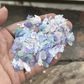 云母岩片天然贝壳镜贝虾片碎片指甲亮片美甲饰品手工DIY材料配件