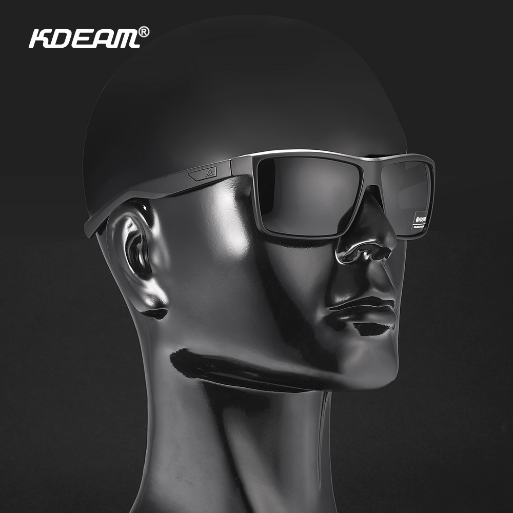 KDEAM neue quadratische rahmen brille männer fahren polarisierte sonnenbrille outdoor reise anti UV400 sonnenbrille KD029_voghion.com