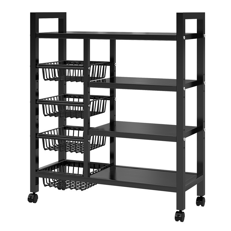 Cocina multi-funcional almacenamiento rack piso multi-capa de almacenamiento cesta de verduras horno de microondas estante de almacenamiento rack