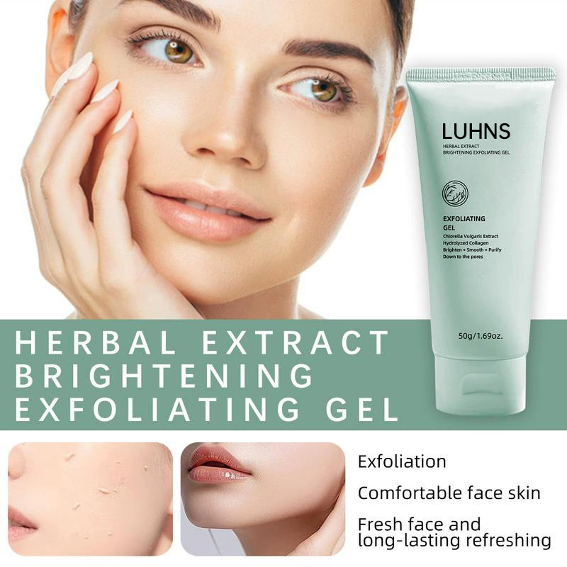 Травяной exfoliating гель, мягкое осветляющее и питательное очищение, 50 г