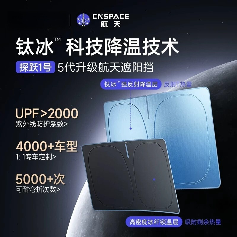 Amazon【2026 New Model】Car Sunshade Front Windshield Umbrella Interior Sun Protection and Heat Insulation Sunshade Curtain