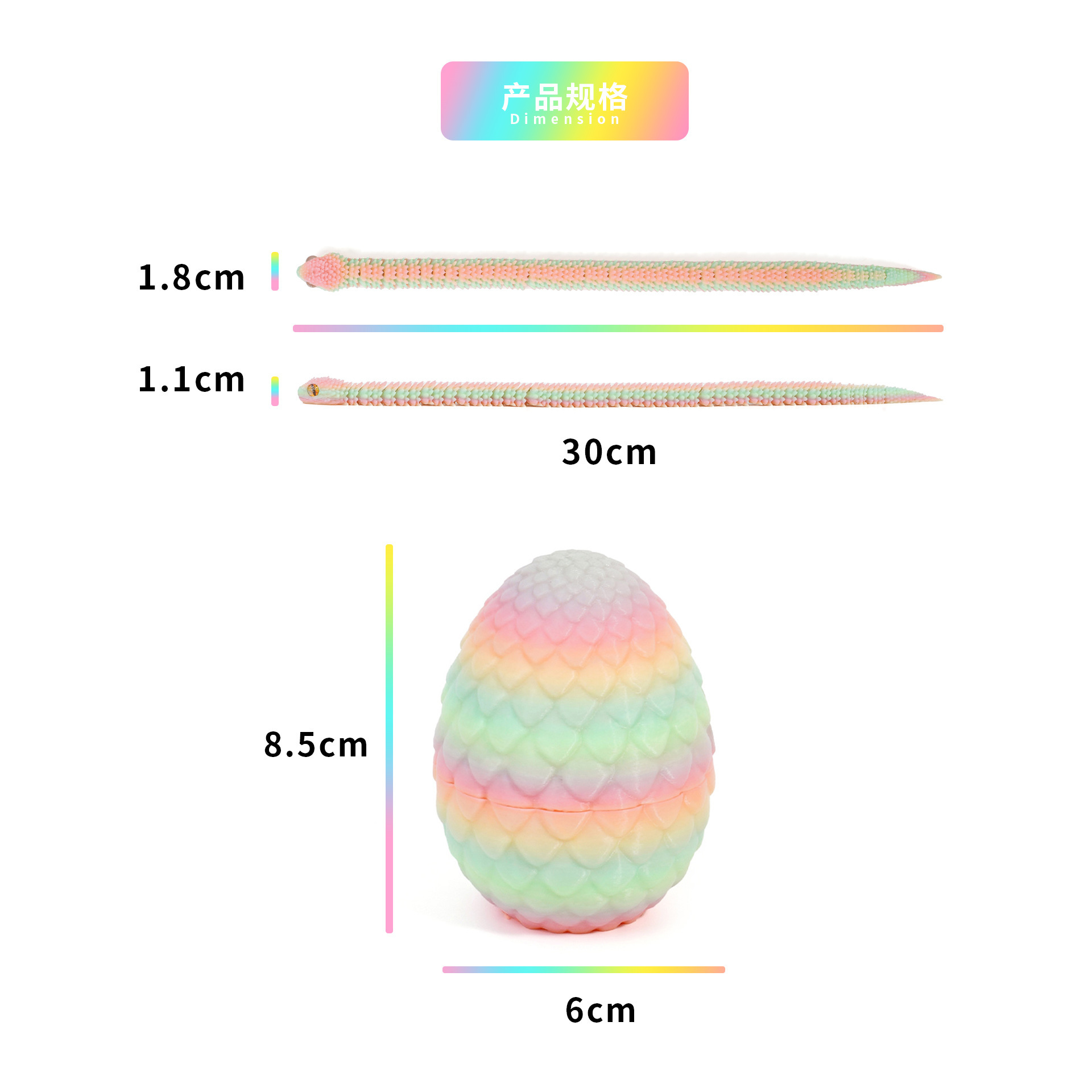 Impresión 3D de huevos de dragón de viper, año de la serpiente, regalos de día de San Valentín, regalos de juguetes para niños, regalos al por mayor
