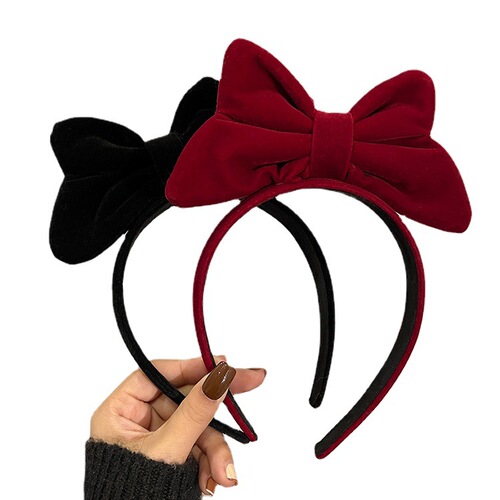 New Year's big red three-dimensional bow headband Internet celebrity princess cute hairpin pressed hair headband broken hairpin headband hair
