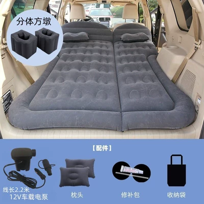 Suv Trunk Mat, Car Travel: Vehicle-mounted inflatable bed - tailgate-and-rear-seat-dual-use-suv-honeycomb-black-with-22m-pump-a-pair-of-square-piers