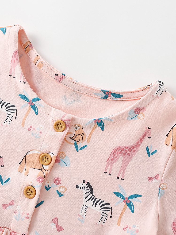 Malwee transfronterizo verano nuevo estilo europeo y americano de manga corta vestido de niña suave y cómoda ropa de niñas image 2