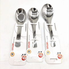 Chinese-style small spoon, hotel soup spoon, thickened stainless steel soup spoon, long-handled dining spoon, adult eating spoon for home use