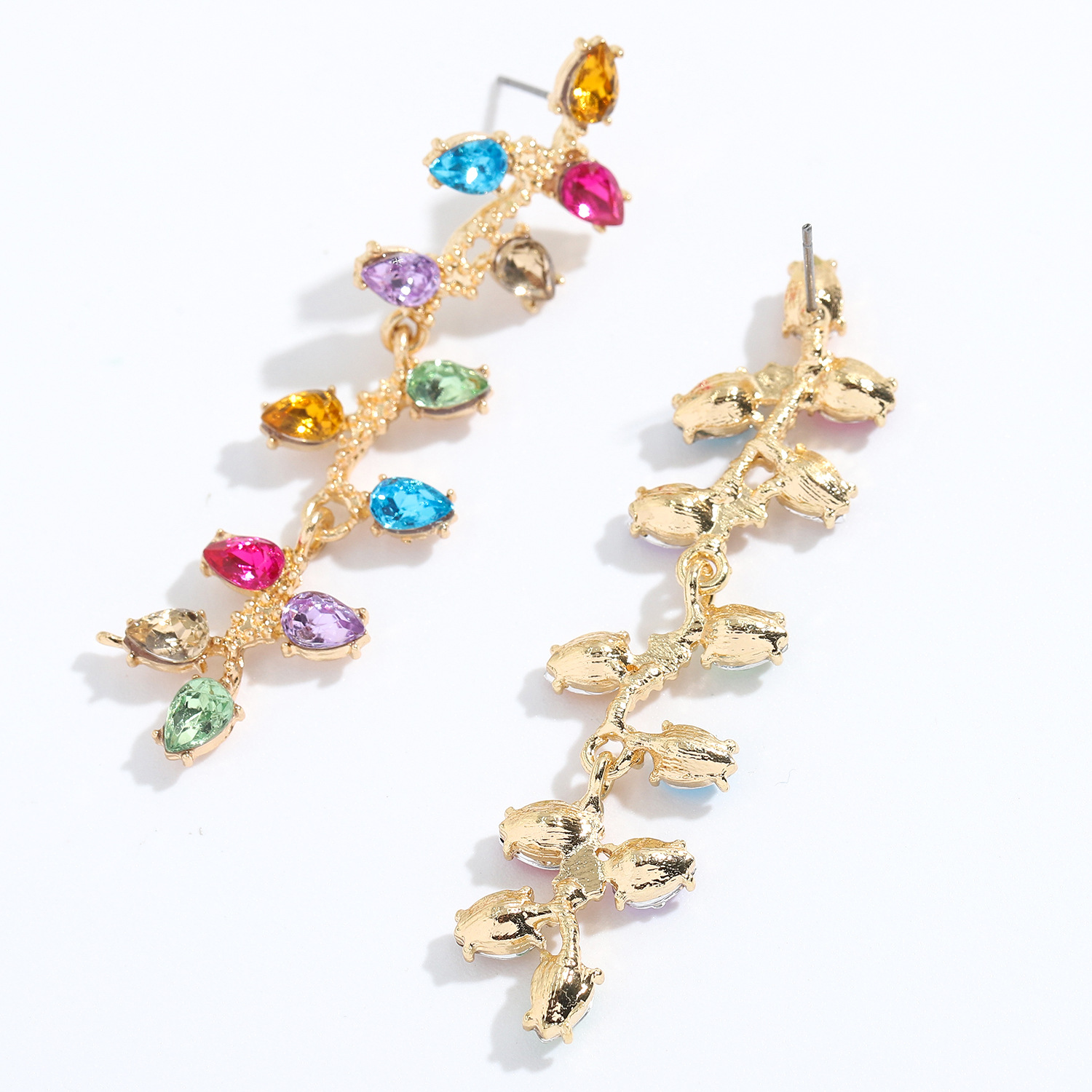 Fashion Alloy Inlaid Dimond Earrings display picture 10