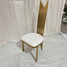 圆管不锈钢钛金排骨椅婚庆酒店家具宴会椅简约现代