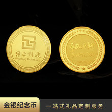 贵金属纪念币企业上市周年纪念礼品年终庆典活动纪念章免费设计