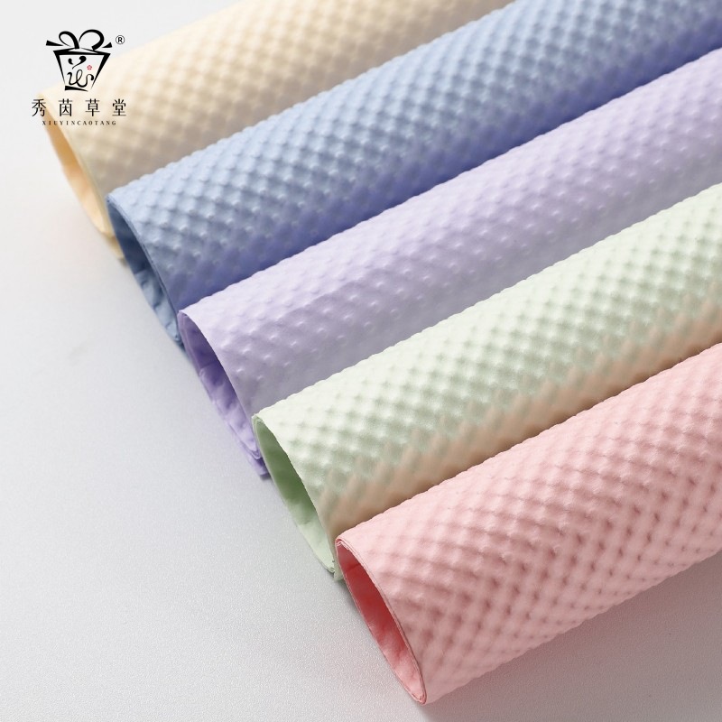 新款立体压纹包装纸波点压纹纸鲜花包装纸花束花艺包装材料花艺纸