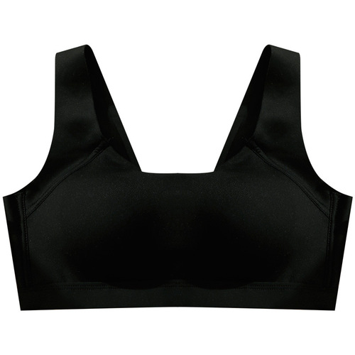 Fitness running yoga sports bras for women, wireless, thin, large chest, reduces size, wireless, four-row fastening bra