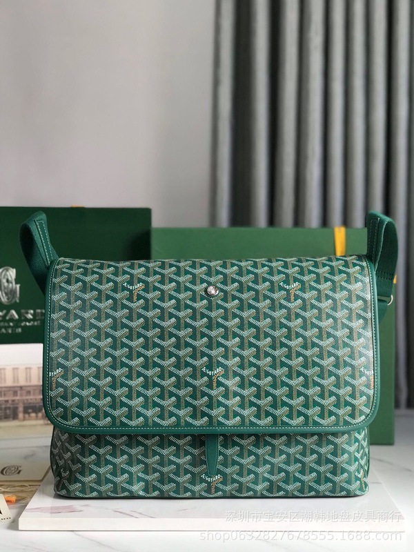 ゴヤール Goyard メンズバッグ カペティエン オールドフラワー ドッグトゥース ショルダー クロスボディ メンズ ラージ メッセンジャーバッグ ブリーフケース|undefined