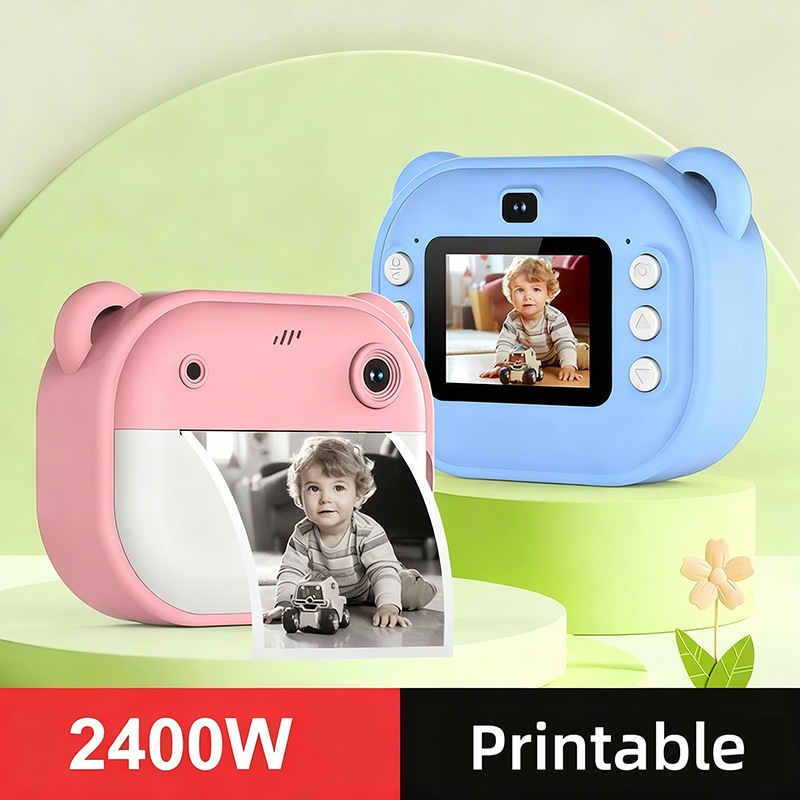 Cross-Border Y600 Kidsren's Instant Camera Cartoon Cute Camera Toy Mini High-Definition Photo Printing Camera