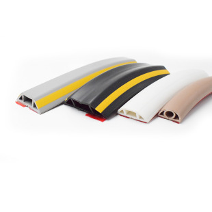 Customized Self-Adhesive Pvc Wire Trough, Soft Floor Wire Trough, Anti-Stepping, Anti-Pressure, Seam-Covering, Beautiful Wire Management Trough, Floor-Mounted