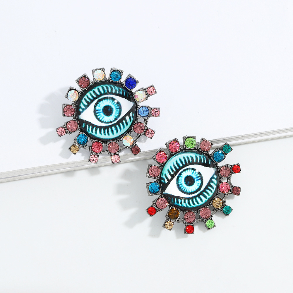 Hip-hop Creative Devil's Eye Alloy Earrings display picture 8