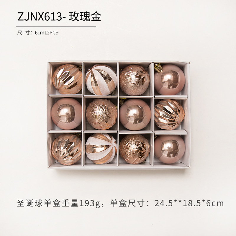 6CM oro rosa ZJNX613(12 piezas)