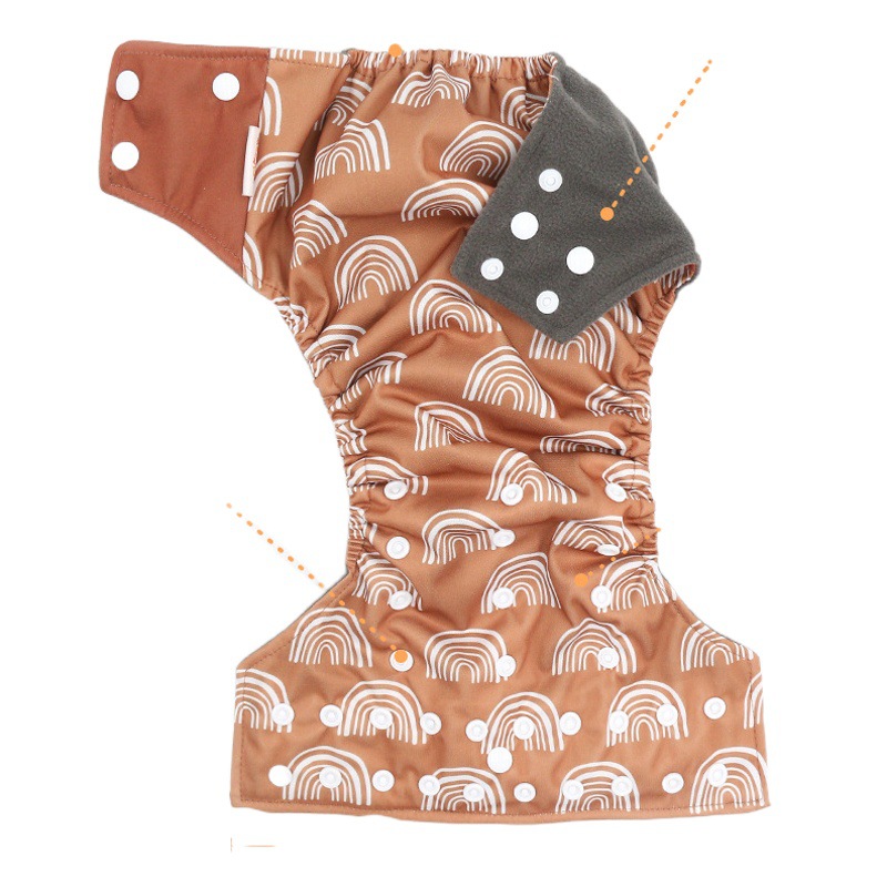 INS impresión digital de estilo occidental pañales de carbón de bambú pantalones de entrenamiento de fugas a prueba de agua anti-lado transfronterizo en stock pañal de tela