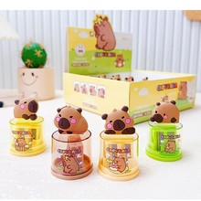 9308卡皮巴拉卷笔刀立体公仔削笔器三丽鸥双孔笔刨小学生奖品礼品