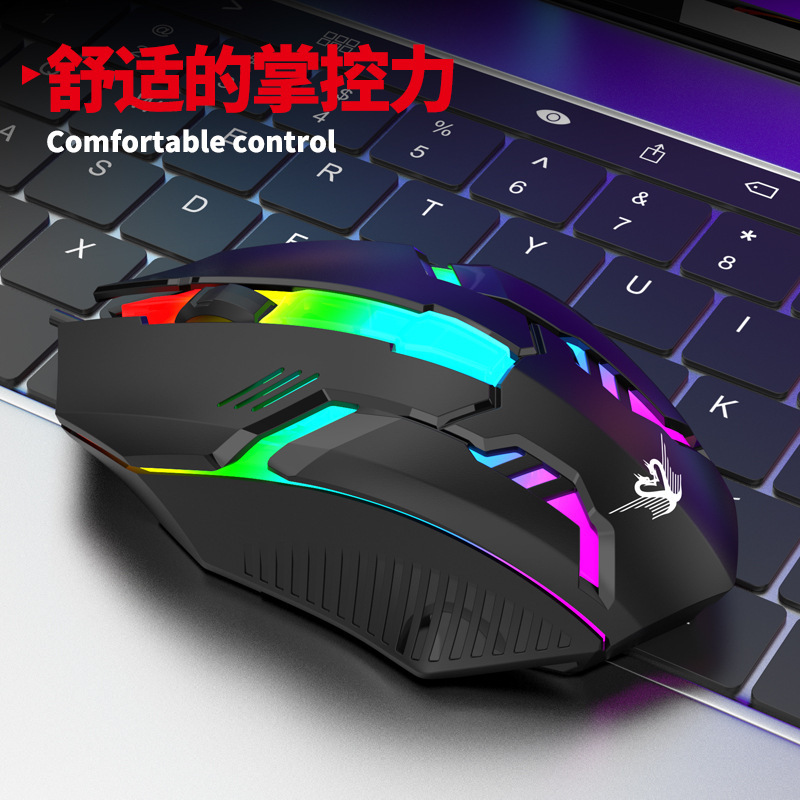双飛龍有線マウス発光ゲーム電気競争機械静音コンピュータ部品クロスボーダー私模アマゾン卸売り|undefined