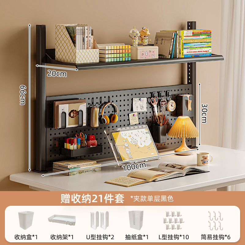 Estante de escritorio estante de escritorio estante de hierro forjado multicapa estante de exhibición para estudiantes