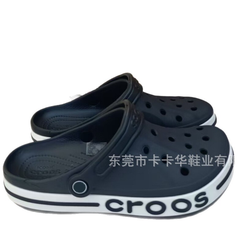 大贝雅cross包头洞洞鞋平底增高时尚镂空透气情侣洞洞鞋|undefined