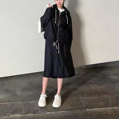 JIL家 25秋冬新款 时尚通勤百搭薄款连帽箱型肌理感棉服外套