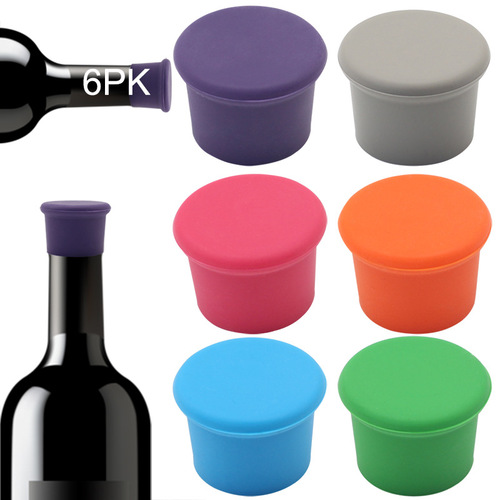 Bottle stopper FDA food grade multi-color silicone wine bottle preservation cover wine anti-leak stopper wine bottle cap wine stopper