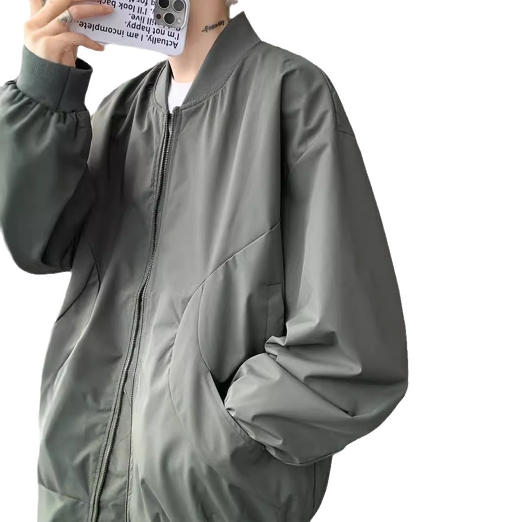 QFV507045555501<2 Army Green Pilot For Men, Spring And Autumn High Street American Style, Plus Size, Cool Men's Baseball Jacket_voghion.com