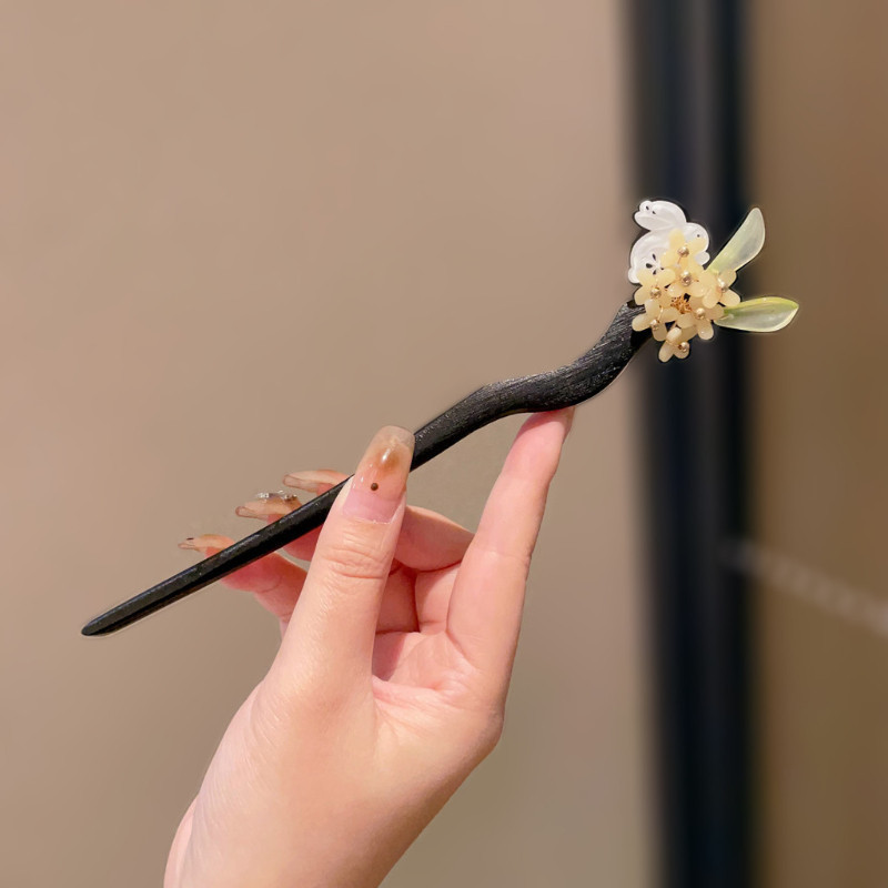 Nuevo estilo chino antiguo clip de cabello para mujeres acristaladas clip de brillo de brillo de alto nivel nuevo estilo chino clip de cabello simple clip