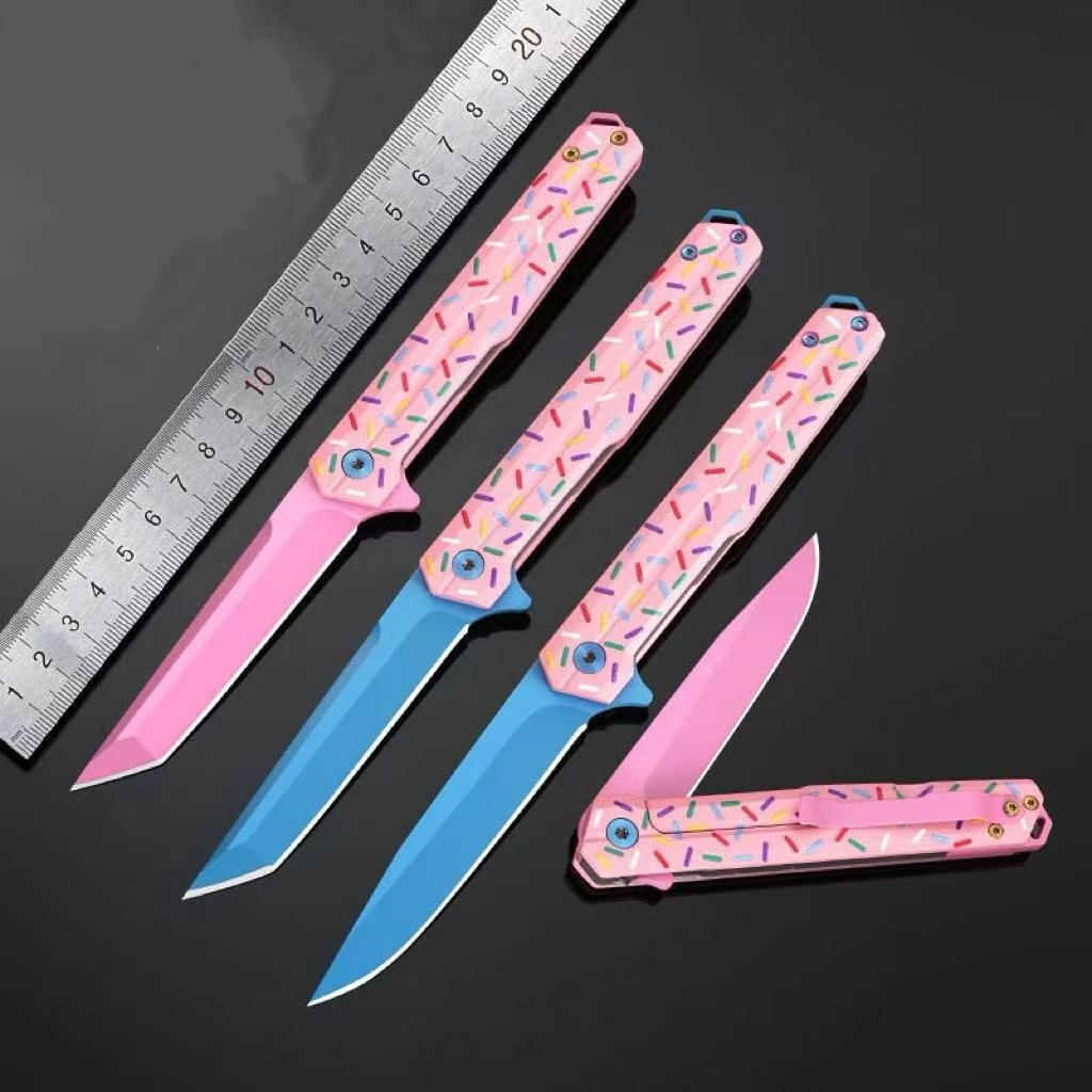 工厂批发甜甜圈指挥官随身便携锋利户外多功能水果刀野外露营刀具