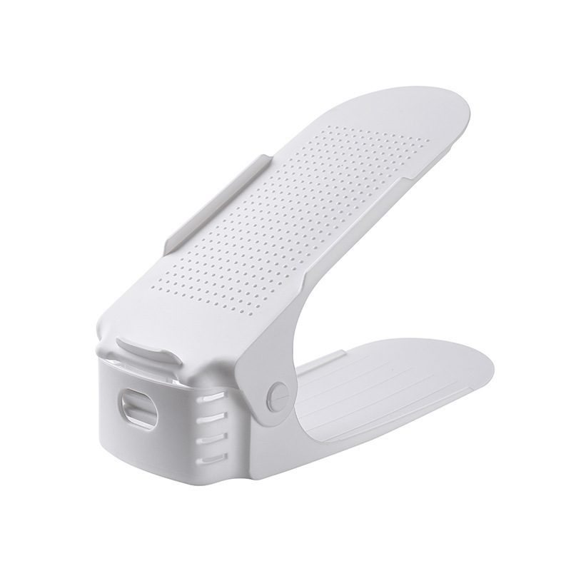 Douyin mismo estilo zapatero ajustable zapatos zapatero que ahorra espacio artefacto de almacenamiento plástico de doble capa fácil de usar hacia arriba y hacia abajo