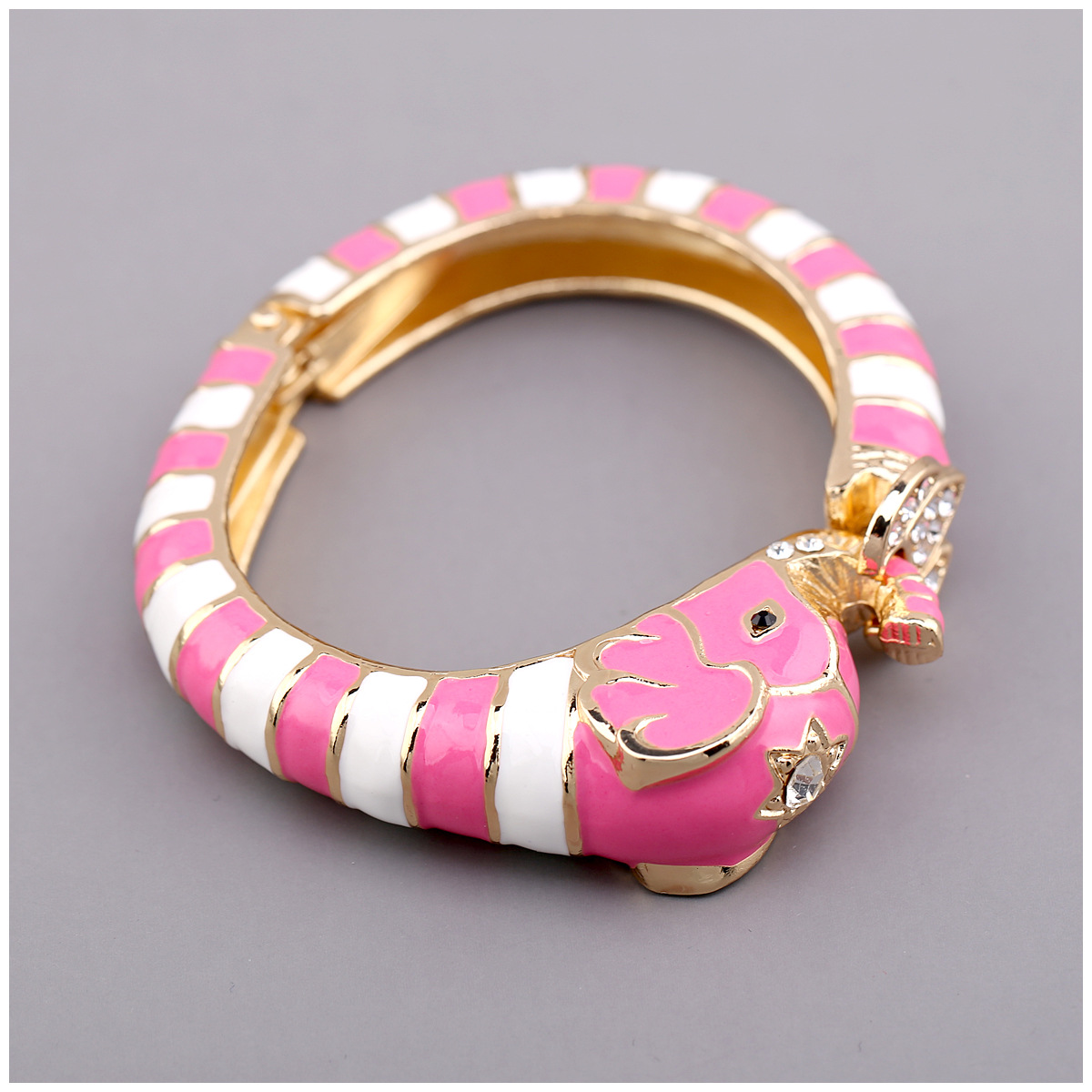 Elegant Streetwear Animal Alloy Enamel Inlay Artificial Diamond Women's Bangle display picture 45