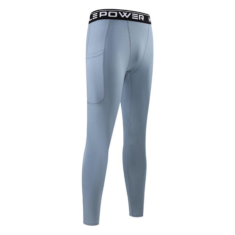 PRO deportes apretados pantalones de secado rápido de los hombres de bolsillo incorporado stretch baloncesto fútbol entrenamiento polainas corriendo pantalones de fitness