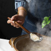 Japanese wooden spoon, big round kitchen