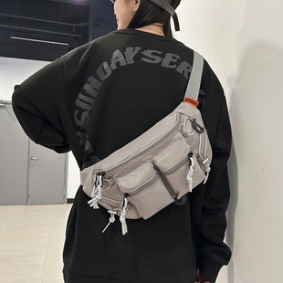 Shoulder Bag messenger bag men's ins chest bag women's fashion brand all-match Japanese style casual student sports couple waist bag