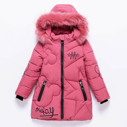 Cross-border foreign trade children's winter clothing girls' cotton coat  winter new style children's thickened cotton clothing girls' warm outerwear