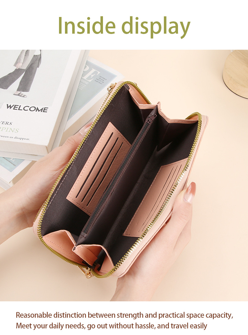 207g Weight Zipper Closure Type Single Shoulder Strap Strap Type Phone Wallets Bags Type Casual, Daily Occasion PVC Material Solid Color Pattern All Seasons Season Unisex Gender Vintage Style, Classic Style Style Square Shape Small Size Unisex Solid Color PVC Zipper Phone Wallets 4