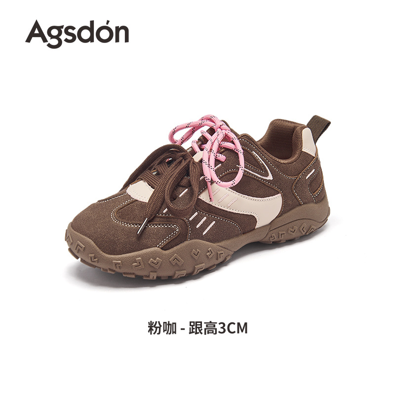 Auge Lion Dengde zapatos de entrenamiento de mujer 2025 nuevo otoño invierno con suela gruesa hombre pequeño retro Gump zapatos deportivos casuales