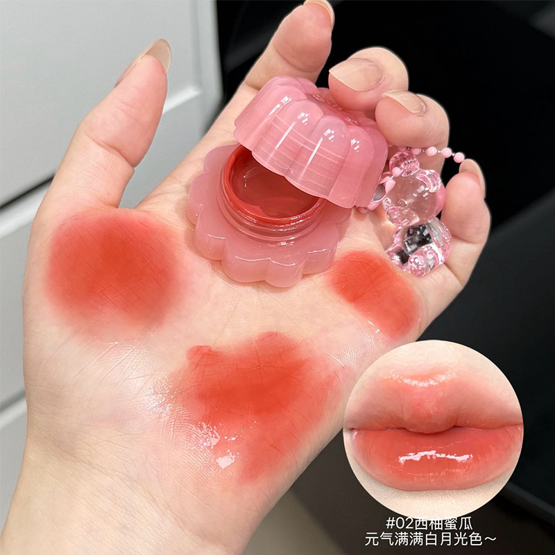 QIBEST果冻甜心唇颊两用啫喱 琉璃唇冻水光显色嘟嘟唇面颊腮红膏|undefined