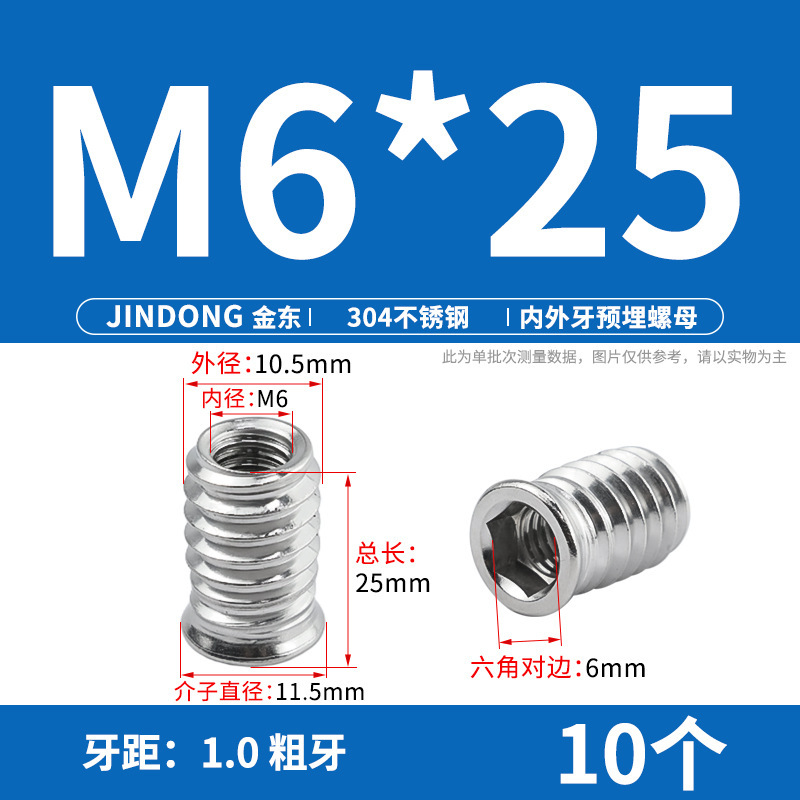 304 ステンレス鋼の内外ネジ埋め込みナット家具セットナット六角穴付き皿ネジネジファームウェア|undefined