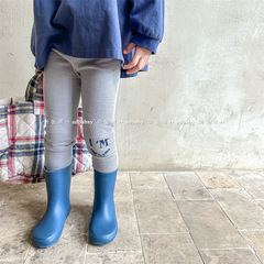 2024 Spring Children's Clothing New Arrival Girls Spring and Autumn Striped Leggings 9-Inch Pants Children's Pants 123001