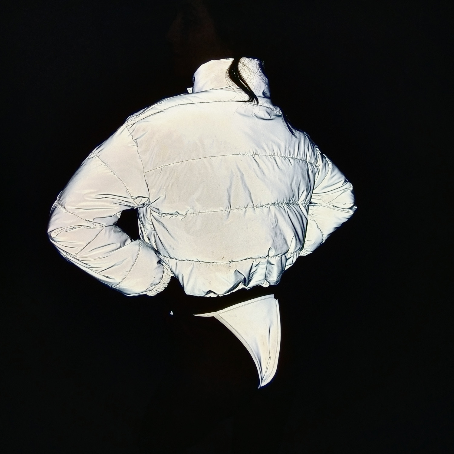 Men's Clothing stand collar reflective cotton coat for women fashion luminous thick cotton coat_voghion.com